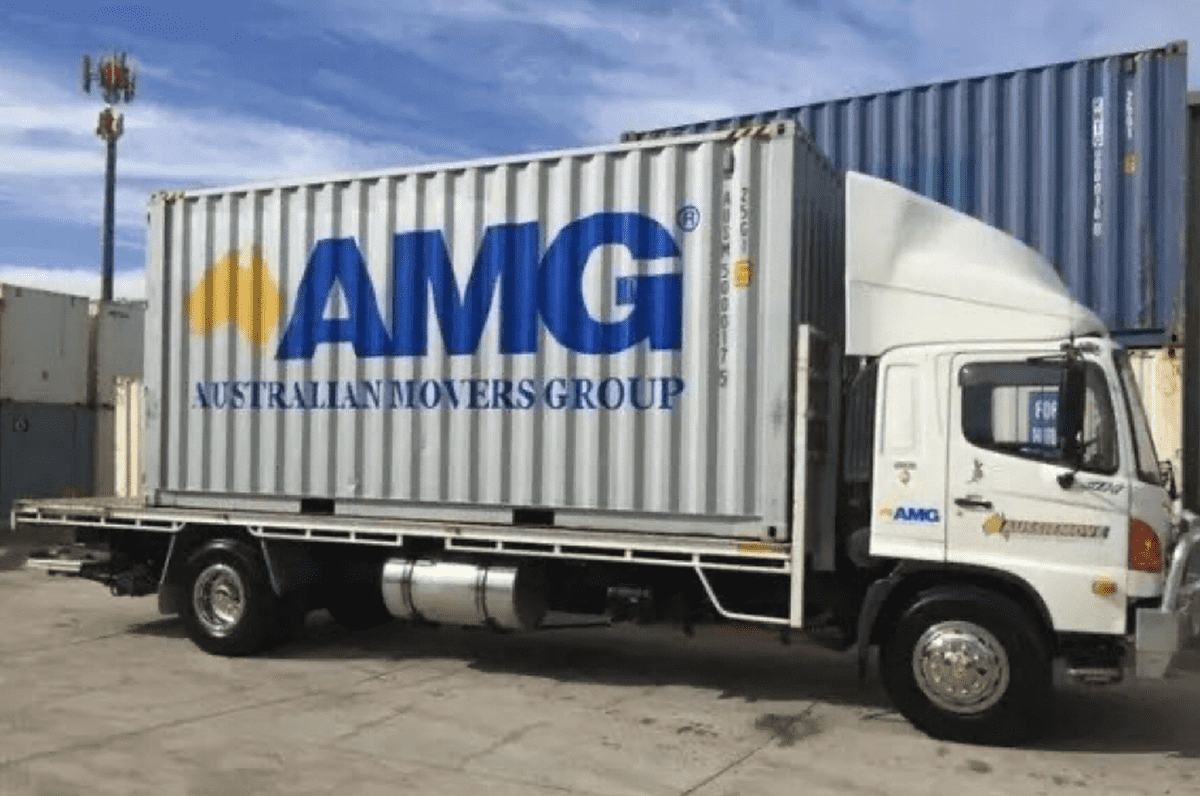 Removal truck with Australian Movers Group logo